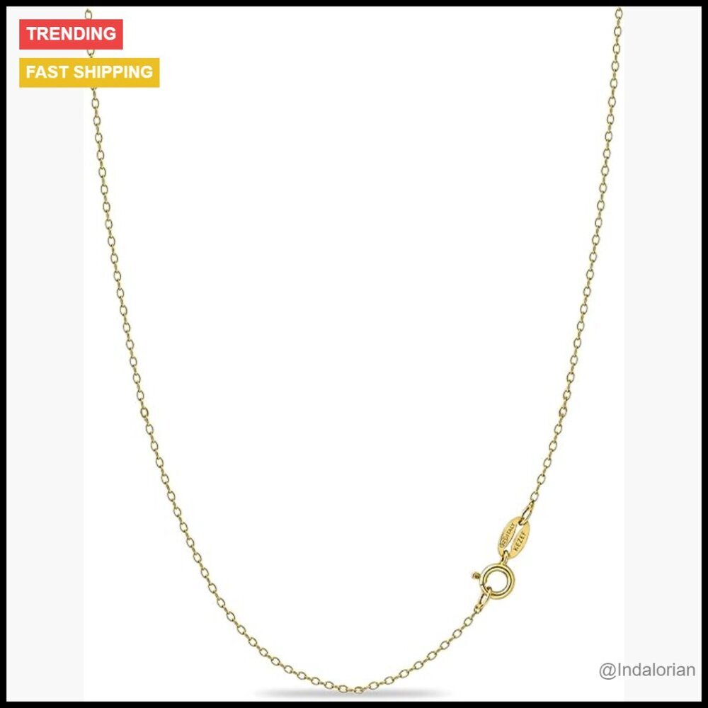 Sterling Silver Cable Chain Necklace, Lobster Clasp, 19 Inches